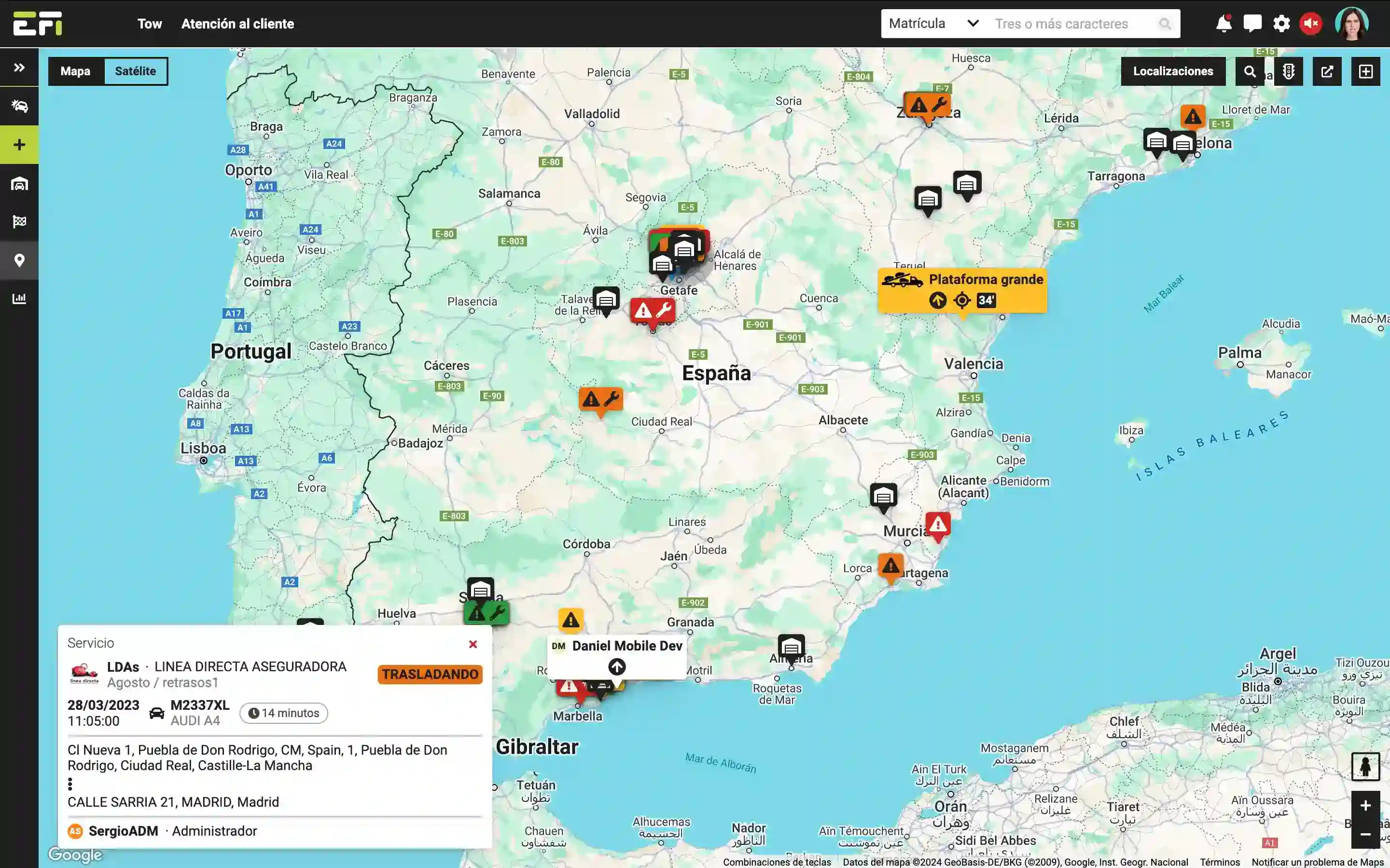Mejoras generales en el Mapa de EFI Suite.